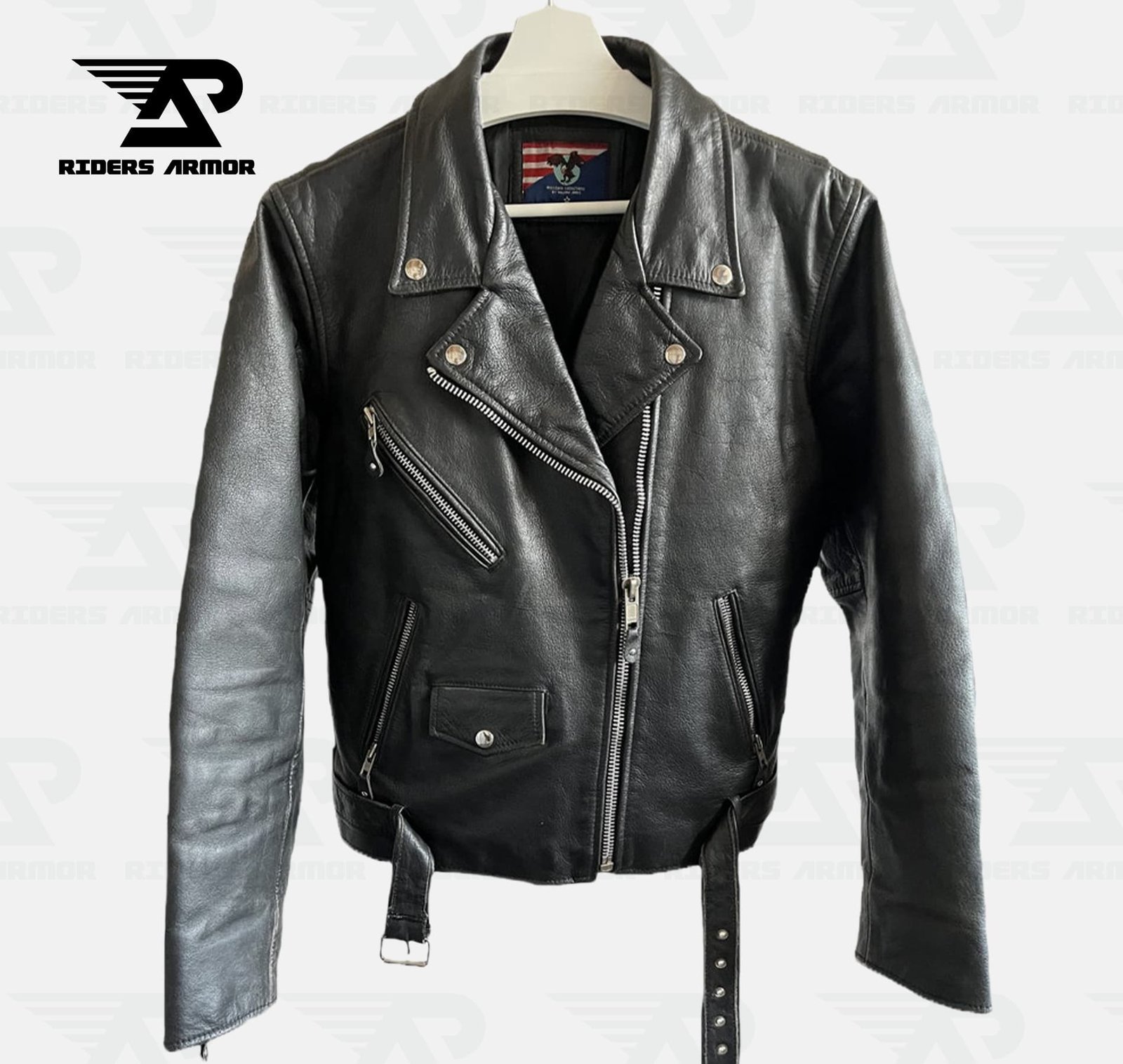 IconX Classic Black Ramones Motorcycle Jacket