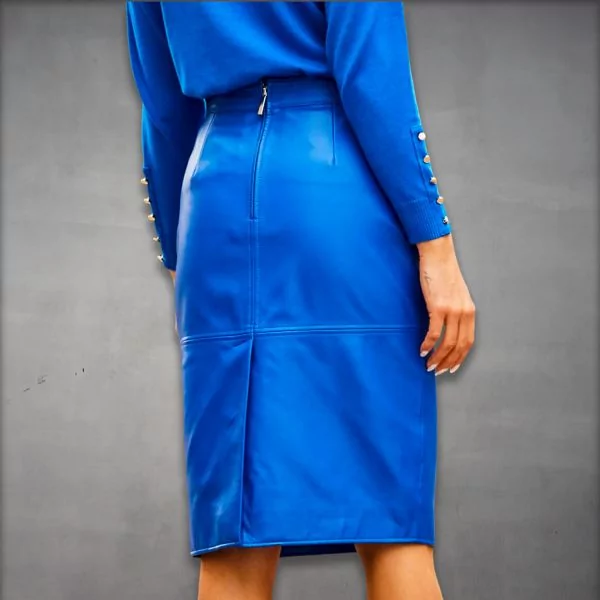 Riders Armor RebelPencil Women’s Midi Leather Skirt - Image 2