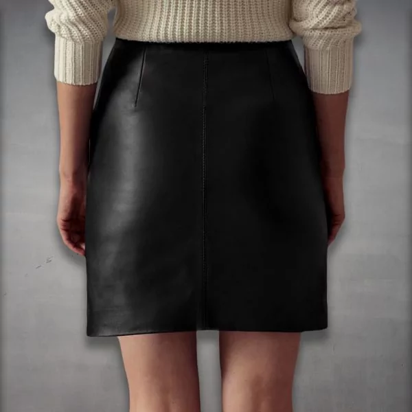 Riders Armor RebelA-Line Women’s Mini Leather Skirt - Image 2